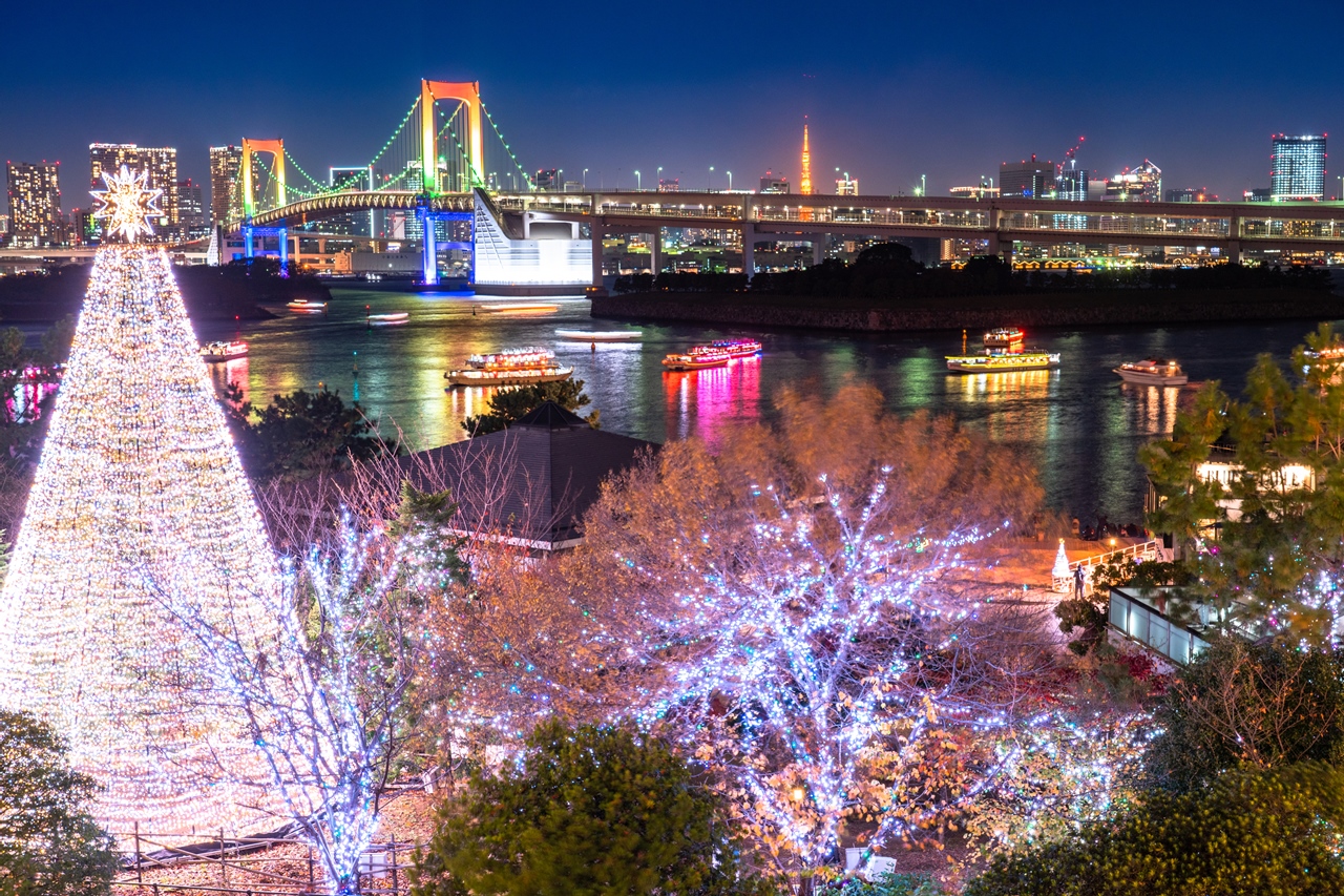 東京、お台場の夜景・デートスポット