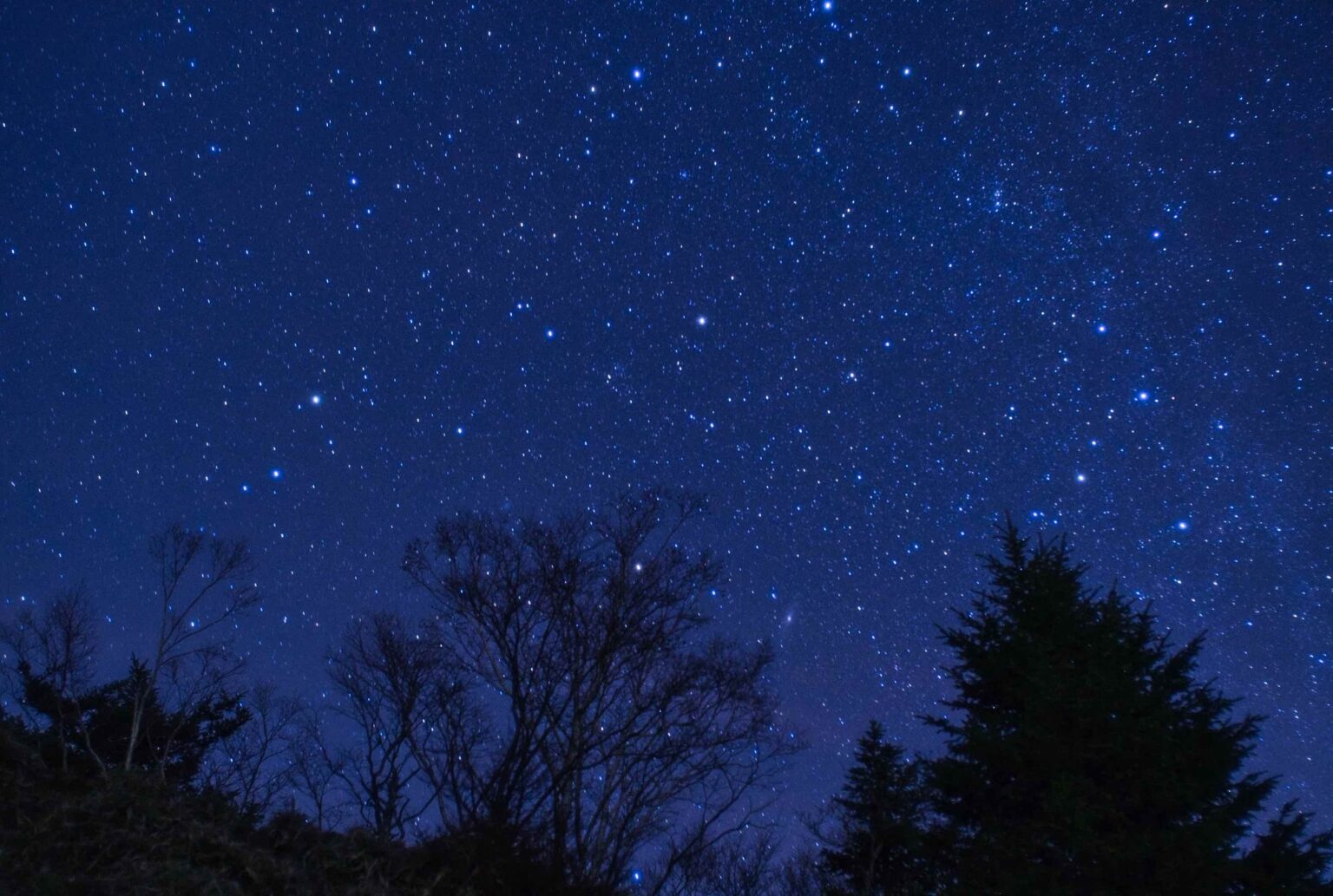 満点の星が広がる夜空